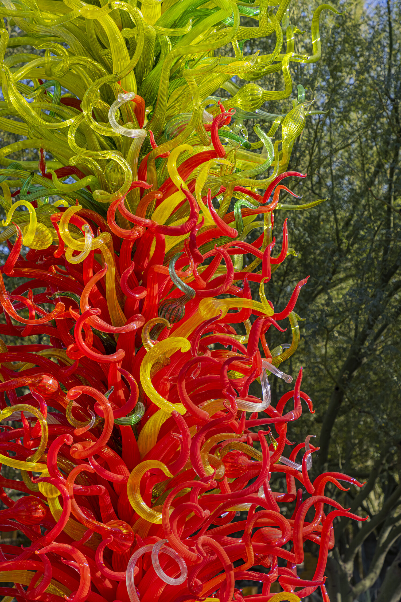 Lime and Lava Red Tower 2021 Chihuly Studio